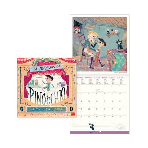 Legami - 2027 Wall Calendar - Uncoated - 18 x 18 cm - Pinocchio