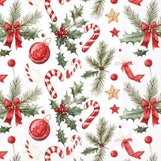 Ambiente - Paper Napkins Christmas - Pack of 20 - Cocktail Size - Christmas Elements
