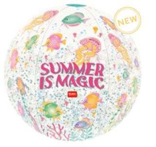 Legami - Glitter Inflatable Beach Ball - Summer is Magic