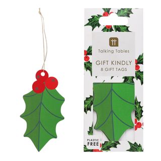 Talking Tables - Gift Tags - Pack of 8 - Botanical Holly