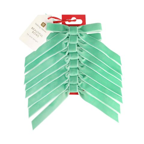 Talking Tables - Candy - Velvet Bows - Pack of 8 - Green