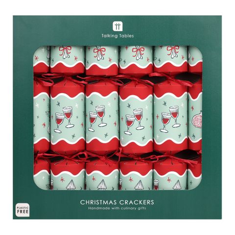 Talking Tables - Deluxe Crackers - Cook's Gifts - 12 Inch - Bon Noel - Set of 6
