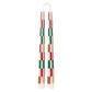Talking Tables - Taper Dinner Candles - Pack of 2 - Red & Green Check
