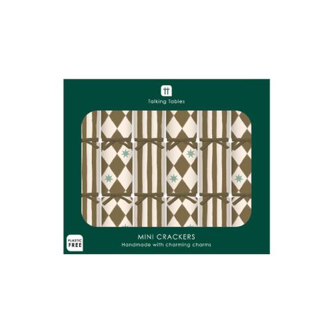 Talking Tables - Mini Crackers - 6 Inch - Gold Harlequin - Set of 6