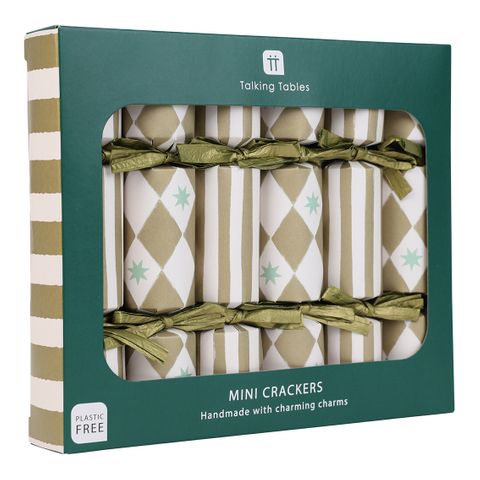 Talking Tables - Mini Crackers - 6 Inch - Gold Harlequin - Set of 6