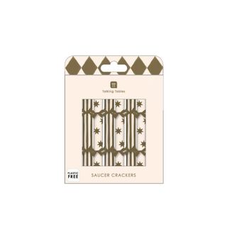 Talking Tables - Mini Saucer Crackers - 4.9 Inch - Gold - Set of 8