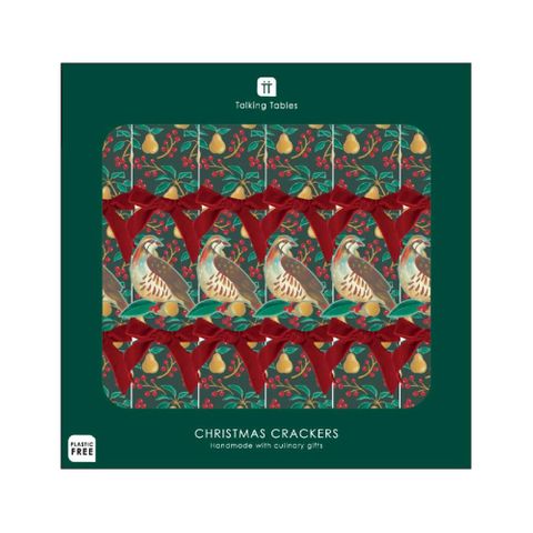 Talking Tables - Deluxe Crackers - Cook's Gifts - 12 Inch - Partridge - Set of 6