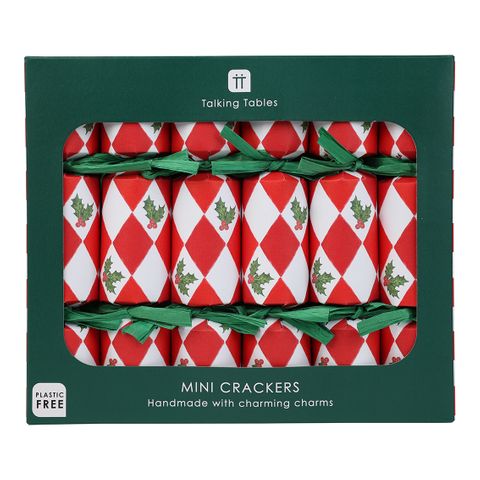 Talking Tables - Mini Crackers - 6 Inch - Botanical Holly - Set of 6