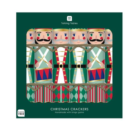 Talking Tables - Luxury Crackers - Bingo Game - 12 Inch - Nutcracker - Set of 6