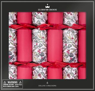 Celebration Crackers - Deluxe Crackers - 12 Inch - Red Sprig - Set of 6