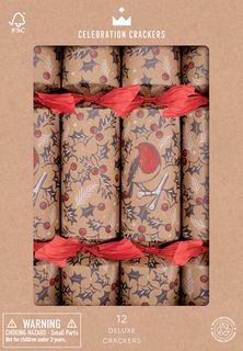 Celebration Crackers - Deluxe Crackers - 12 Inch - Red Plaid - Set of 12
