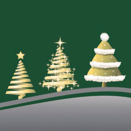 Ambiente - Paper Napkins Christmas - Pack of 20 - Luncheon Size - Three in a Row - Green