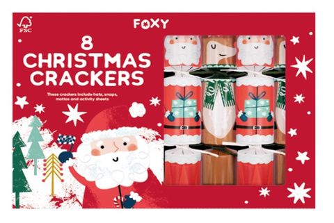 Celebration Crackers - Deluxe Crackers - 10 Inch - Santa & Reindeer - Tray of 8