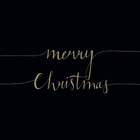 Ambiente - Paper Napkins Christmas - Pack of 20 - Luncheon Size - Christmas Note Black/Gold