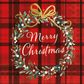 Ambiente - Paper Napkins Christmas - Pack of 20 - Luncheon Size - Christmas Plaid Red