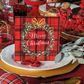 Ambiente - Paper Napkins Christmas - Pack of 20 - Luncheon Size - Christmas Plaid Red