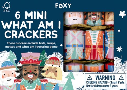 Foxy - Novelty Mini Crackers - 6 Inch - Who Am I? - Set of 6