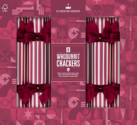 Celebration Crackers - Games Room Crackers - 13 Inch - Whodunnit - Set of 6
