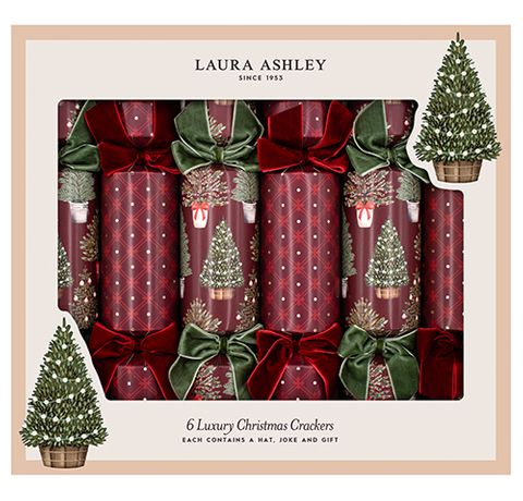 Laura Ashley - Luxury Crackers - 13 Inch - Farley Festive Trees - Set of 6