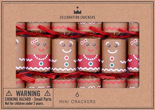 Celebration Crackers - Mini Crackers - 6 Inch - Gingerbread - Set of 6