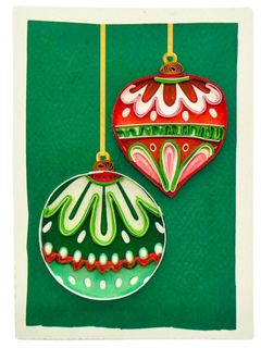 Origamo - Quilling Mini Christmas Card - Filigrana Collection - Festive Baubles