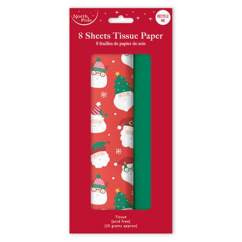Eurowrap - Funky Santa - 8 Sheets of Tissue