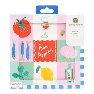 Talking Tables - Paper Napkin - Bon Appetit - Recycled - Pack of 20