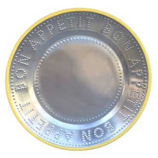 Talking Tables - Stainless Steel Plate - 25cm - Yellow