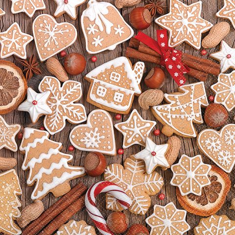 Ambiente - Paper Napkins Christmas - Pack of 20 - Luncheon Size - Flavoured Cookies