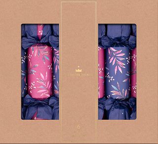 Celebration Crackers - Luxury Crackers - 13 Inch - Regency - Navy Sprig - Set of 6