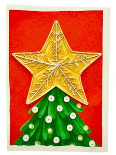 Origamo - Quilling Mini Christmas Card - Filigrana Collection - Golden Christmas Star
