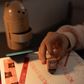 Legami - Deco Roller Stamp - Teddy Bear - Red Ink