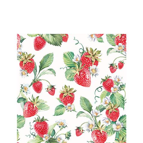 Ambiente - Paper Napkins - Pack of 20 - Cocktail Size - Garden Strawberries