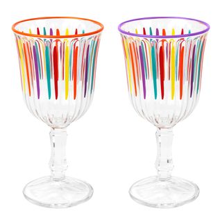 Talking Tables - Wine Glass - 16cm - Bright Stripes