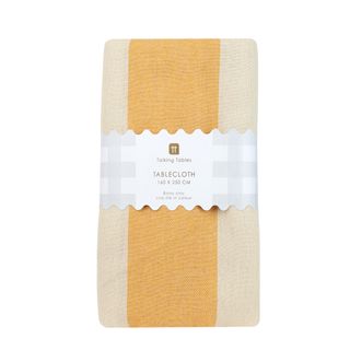 Talking Tables - Stripe Tablecloth - Extra Large - Fabric - Yellow