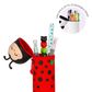 Legami - 2-in-1 Silicone Pencil Case - Kawaii - Ladybug
