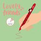 Legami - Gel Pen With Animal Decoration - Lovely Friends - Ladybug