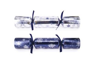 Celebration Crackers - Catering Crackers - 12 Inch - Navy Snowflake - Carton of 50