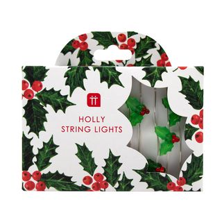 Talking Tables - Holly Leaf String Lights - 60 LEDs - Botanical Holly