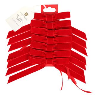 Talking Tables - Candy - Velvet Bows - Pack of 8 - Red