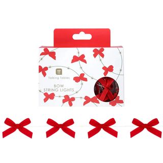 Talking Tables - Candy - Christmas Bow String Lights - 60 LEDs