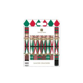 Talking Tables - Mini Saucer Crackers - 4.9 Inch - Nutcracker - Set of 8