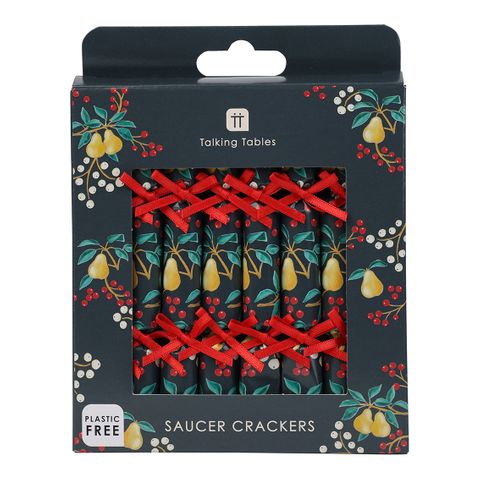 Talking Tables - Mini Saucer Crackers - 4.9 Inch - Partridge - Set of 8