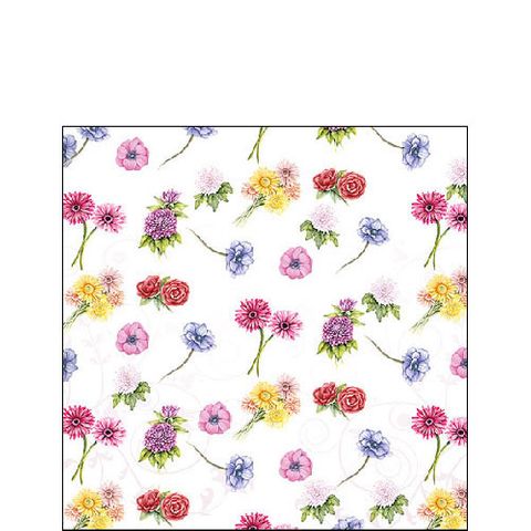 Ambiente - Paper Napkins - Pack of 20 - Cocktail Size - Flower Festival