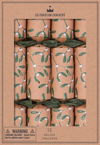 Celebration Crackers - Deluxe Crackers - 12 Inch - Mistletoe Kisses - Set of 12
