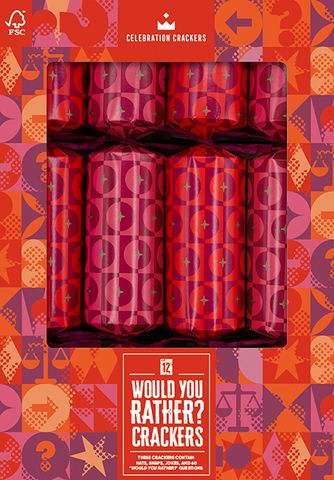 Celebration Crackers - Games Room Crackers - 12 Inch - Would You Rather? - Set of 12