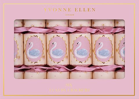 Yvonne Ellen - Mini Crackers - 6 Inch - Pink Swan - Set of 6