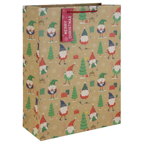 Eurowrap - Gonk Brown Kraft - Extra Large Gift Bag