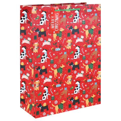 Eurowrap - Christmas Paws - Extra Large Gift Bag