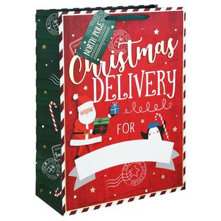 Eurowrap - Christmas Delivery Personalised - Extra Large Gift Bag